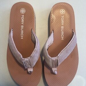Tory Burch Tan Flip Flops